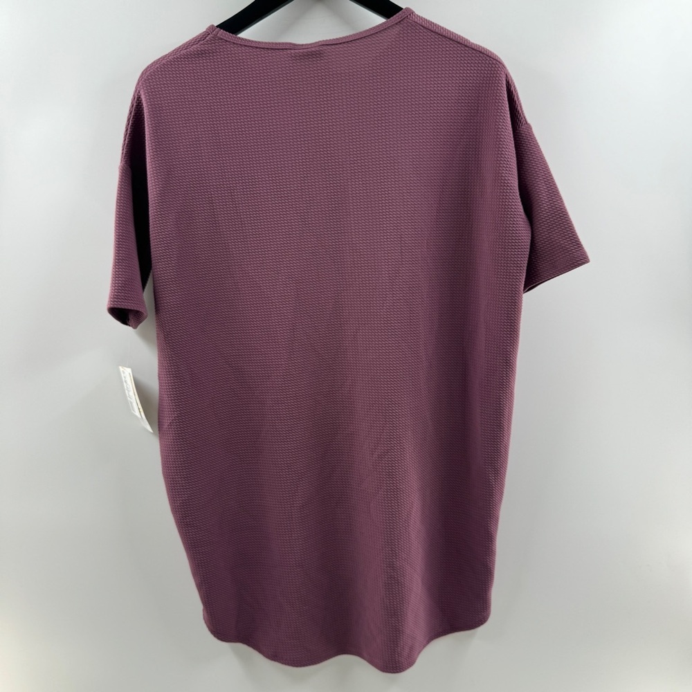 LuLaRoe Irma Textured Purple Tunic Top Size XXS NWT - Picture 6 of 7